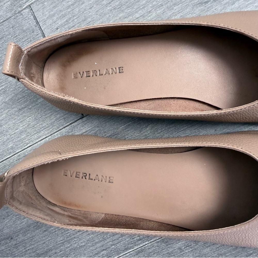 Everlane The Day Glove Ballet Flats Tan Nude Leather Minimalist Comfort Shoes 9 - Picture 9 of 13